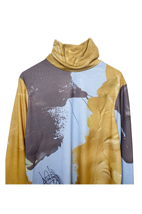 【SCENT×CYCLE】TEXTURE TURTLENECKS -GREEN×BLUE- *Last1